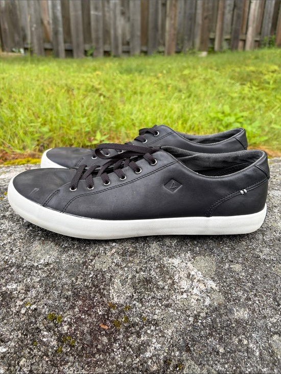 Sperry Other - Sperry Top-Sider Men's Black Leather lace up sneakers casual work shoes size 11